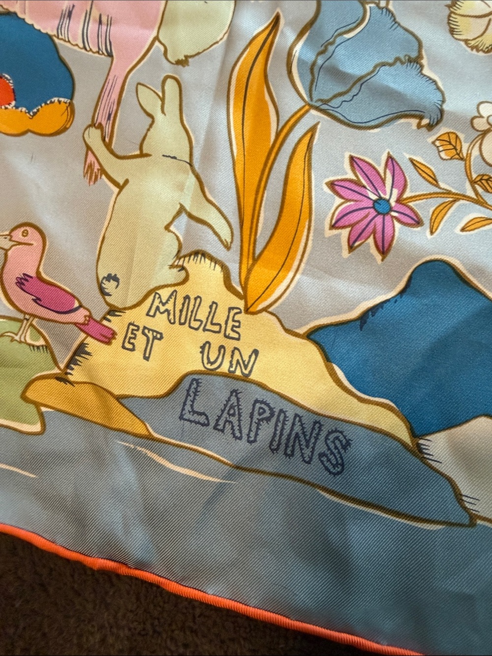Hermes Multicolor Carousel Silk Scarf — Pastel Blue, Pink, Yellow, Gold Accents - Picture 2 of 13